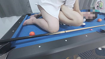 Gadis Thailand Naik Ke Meja Biliar… Dan Dihardcore Kencang! Suara Erang Thai