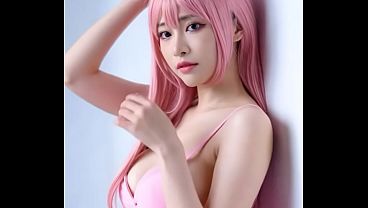 Pose Menggoda Model Asia Yang Dibuat Oleh Kecerdasan Buatan